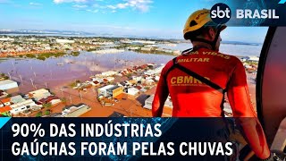 Mais de 90% das indústrias do Rio Grande do Sul foram afetadas pelas chuvas | SBT Brasil (31/05/24)