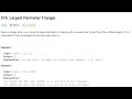 Largest Perimeter Triangle | Leetcode 976 | Java Solution | Detailed Explanation