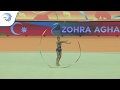 Zohra AGHAMIROVA (AZE) - 2018 Rhythmic Europeans, all around final ribbon