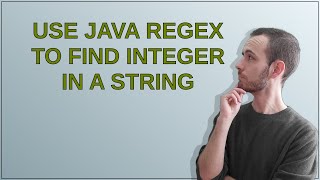 Use java regex to find integer in a string