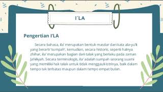 Zihar, I'la dan Li'an KELOMPOK 6 — Fiqih Munakahat