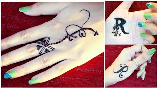 M Name Mehndi Tattoo Design Cute Mehndi Design