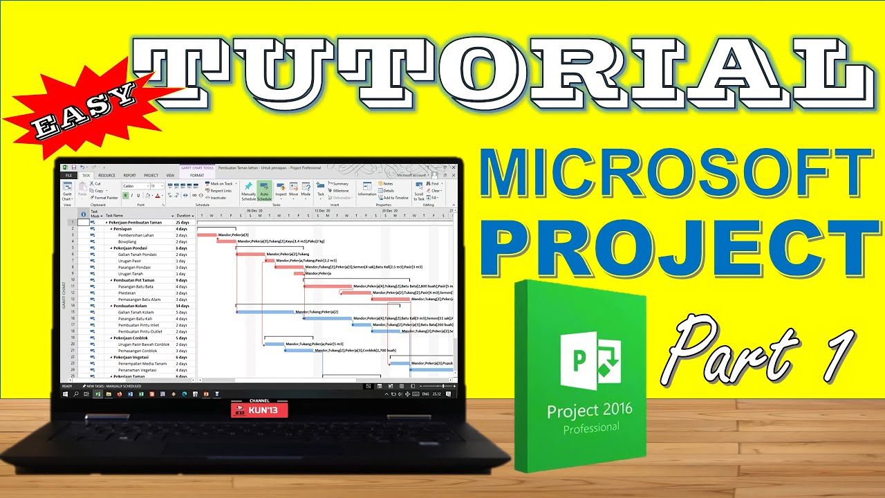 Tutorial Microsoft Project Part 1 Pendahuluan Youtube