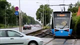 Tram Rostock - Ersteinsatz der Vossloh 6N2 am 30.07.2014