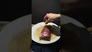 Porselen Tabakta Tereyağı ile Dana Bonfile (Dana Lokum) #steak