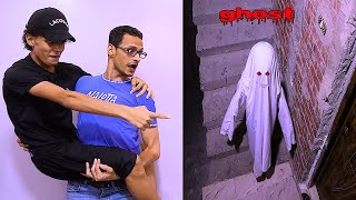 شبح فى السلم رصد من كاميرة المراقبة - Staircase ghost