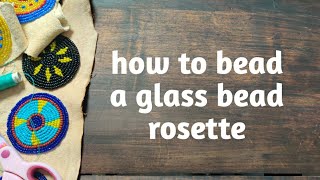 how to bead a rosette in rosette stitch #beadwork #beadedrosette #rosettestitch
