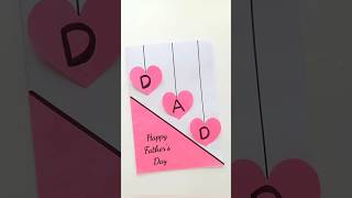 How to make father's day greeting card 2023 • pink falling heart card #youtubeshorts #shortsvideo
