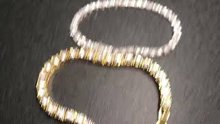 Real vs fake diamond bracelet comparison