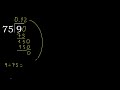 divide 9 by 75 decimal result . division with 2 digit divisors . how to do