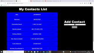 Develop Contact List App Using React