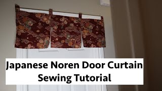 Noren Japanese Door Curtain Sewing Tutorial