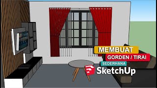 Membuat Gorden atau Tirai di SketchUp