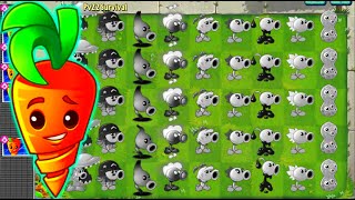 PvZ2 Survival - All PEASHOOTER Burned & Intensive Carrot Vs Zombies Gameplay.
