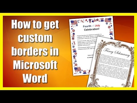 How to get a custom border in Microsoft Word