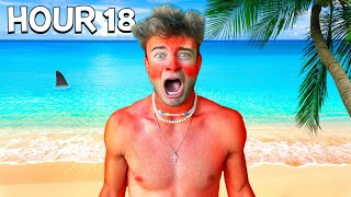 SURVIVING 24 HOURS ON DESERTED ISLAND!!
