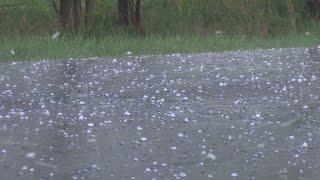 Hail and Lightning in Severe Thunderstorm,  Barron County, WI - 5/18/2022