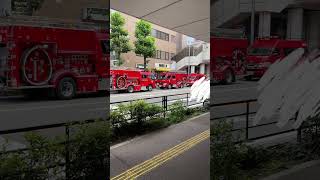 【駅近で物凄い火災🔥】みんな安全第一で避難を🧯#fire #消防 #消防車 #safetyfirst #shorts