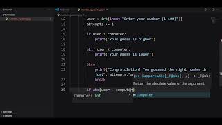 Python Mini Project | Number Guessing Game