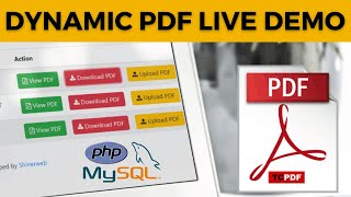 How to generate or download PDF invoice dynamically in PHP with MySQL | Make PDF report with tcpdf