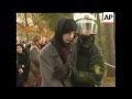 protesters in germany took to the streets speaking out against nuclear waste that is to be stored in