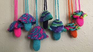 DIY Crochet Mushroom Lighter Holders