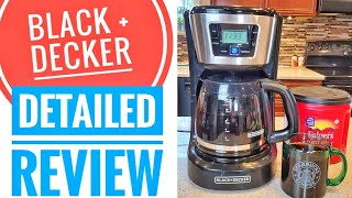 DETAILED REVIEW + HOW TO MAKE COFFEE BLACK + DECKER 12 Cup Programmable Coffee Maker CM2030B