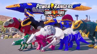 Power Rangers Dino Fury Zords: Dinomigo, Tiger Lance, Tricera Blade, Ankylo Battle and Showcase