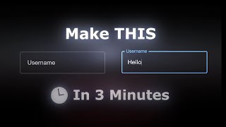 Make Material Design's Text Field with Pure HTML and CSS in 3 Minutes!