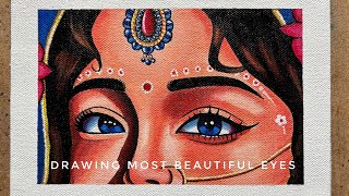 Drawing Radha Rani Eyes 🥹❤️🫶🏻