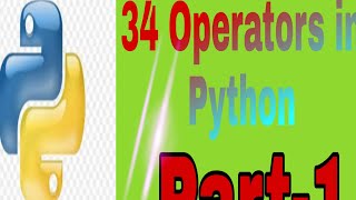 Part-1 Operators in python | arithmetic | logical | bitwise | identity op | python by NP Technologie
