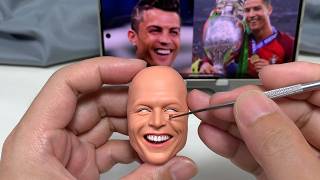 Watch Me Sculpt Ronaldo Holding the Euro Cup – Full Clay Process!