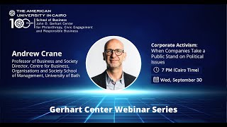 Session #27 Andrew Crane:”Corporate Activism:When Companies Take a Public Stand on Political Issues\