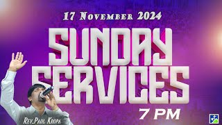 Sunday Evening Worship Live || 17 November 2024 || From Emptiness To Fullness! pt 2 || Rev.Kruparao