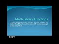 math library function in python, math module in pythoon