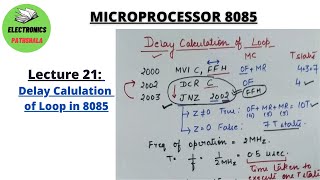LEC 21: Delay Calculation of Loop in 8085 Microprocessor.