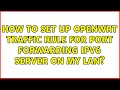 How to set up OpenWrt traffic rule for port forwarding IPv6 server on my LAN? (2 Solutions!!)