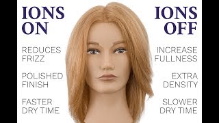 Do ionic hair dryers work? Blow dry comparison: ions on VS ions off