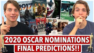 FINAL 2020 Oscar Nomination Predictions!! (All 24 categories)