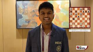 Harsha Bharathakoti wins against Koustav, gains sole lead 4.5/5 | Asian Continental 2022