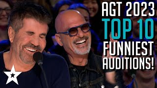 Top 10 FUNNIEST Auditions on America's Got Talent 2023!