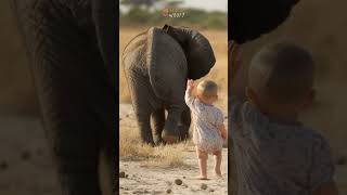 Massive Elephant Meets Human Baby: Incredible Moment!