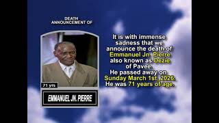 Emmanuel Jn .Pierre ~ Short Obituary