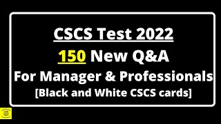 CSCS Test 2023 - 150 New Q\u0026A for Manager \u0026 Professionals | CiTB Health \u0026 Safety Test | CSCS Card UK