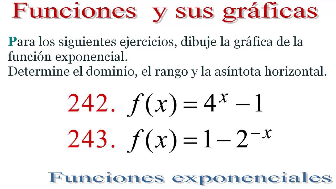 FUNCIONES EXPONENCIALES. Gráfica De Una Función Exponencial. Cálculo21 ...