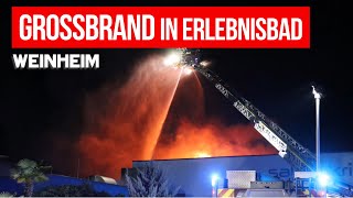 Großbrand in der Salz- und Kristalltherme des Miramar in Weinheim verursacht Millionenschaden