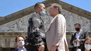 JULIO CESAR CHAVEZ SR GOES FACE TO FACE WITH THE SON OF HECTOR CAMACHO FOR FINAL EXHIBITION FIGHT
