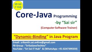 Java Dynamic Binding|| Java Method Binding, Late Binding|| Java Inheritance, Method Overriding||#408