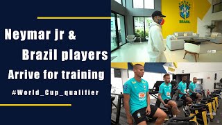 Neymar jr & Brazil football team arrive in Brazil For World Cup qualifier