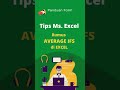 30 DETIK BELAJAR EXCEL : Rumus AVERAGE IFS Excel #shorts